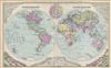 1879 Gray Map of the World in Two Hempispheres