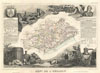 1852 Levasseur Map of the Department de L'Herault, France (Languedoc Wine Region)