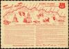 1954 Travelmat Place Mat Map of Highway 40 in California, Nevada, Utah, and Colorado