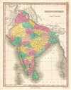 1828 Finley Map of India