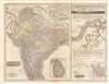 1817 Thomson Map of India w/ Ganges