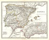 1865 Spruner Map of Spain and Portugal