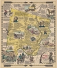 1949 Ralph Shane Pictorial Map of Warm Springs Indian Reservation, Oregon