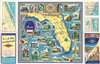 1950 Rand McNally Pictorial Map of Florida