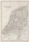 1840 Black Map of Holland