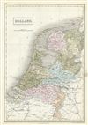 1851 Black Map of Holland