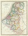 1822 Butler Map of Holland (Netherlands) and Belgium