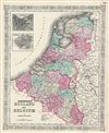 1865 Johnson Map of Holland and Belgium