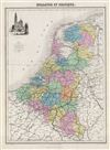 1878 Migeon Map of Holland and Belgium