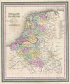 1850 Mitchell Map of Holland and Belgium