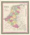 1854 Mitchell Map of Holland and Belgium