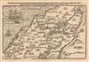 1635 Bünting/ Hasaert Woodcut Map of the Holy Land