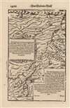1550 Münster Map of the Holy Land and Cyprus