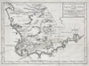 1757 Bellin Map of South Africa and the Cape of Good Hope