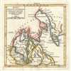 1749 Vaugondy Map of Hudson and Baffin Bay, Canada