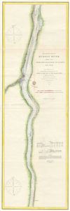 1862 U. S. Coast Survey Map or Chart of the Hudson River, New York