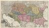 1688 De Wit Map of the Balkans (Hungary, Serbia, Croatia, Bosnia, Modlvoa, Romania, Bulgaria)