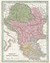 1835 Bradford Map of Hungary, European Turkey, Greece and the Balkans