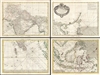 1771 Bonne 4 Part Map of East Indies and the Philippines