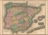 1815 Thomson Map of Spain and Portugal