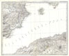 1873 Stieler's Map of Ibiza and Spanish and African Coasts