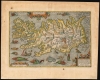 1587 / 1612 Abraham Ortelius Map of Iceland Surrounded with Monsters