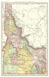 1892 Rand McNally Map of Idaho