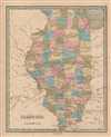 1846 Bradford Map of Illinois
