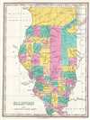 1828 Finley Map of Illinois
