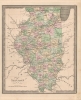 1849 Greenleaf Map of Illinois