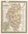 1849 Mitchell Map of Illinois
