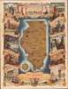 1938 T. Johnson Pictorial Map of Illinois