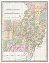 1835 Bradford Map of Illinois and Missouri