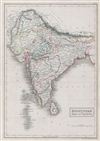 1840 Black Map of India