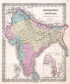 1855 Colton Map of India