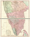 1800 Faden Rennell Wall Map of India