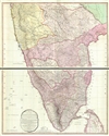 1800 Faden and Rennell Map of India