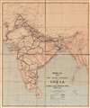 1895 Corrected to 1898 'The Indian engineer' map of India : shewing railways, canals, irrigation works, rivers, etc. - Main View Thumbnail