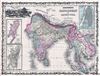 1861 Johnson Map of India (Hindostan or British India)