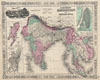 1865 Johnson's Map of India (Hindostan or British India)