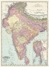 1892 Rand McNally Map of India