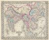 1872 Mitchell Map of India, China and Tibet