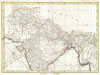 1770 Bonne Map of Northern India, Burma and Pakistan