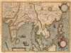 1611 Jodocus Hondius Map of India, Southeast Asia and the Philippines