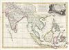 1783 Bonne Map of India, Southeast Asia and The East Indies (Thailand, Borneo, Singapore)