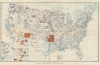 1916 U.S. Department of the Interior Map of Indian Reservations in the United States