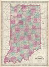 1865 Johnson Map of Indiana