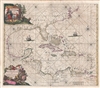 1675 First Edition De Wit Map of the West Indies and the North American Coast