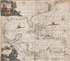 1680 De Wit Map of the West Indies and the North American Coast