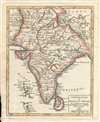 1749 Vaugondy Map of India and Sri Lanka